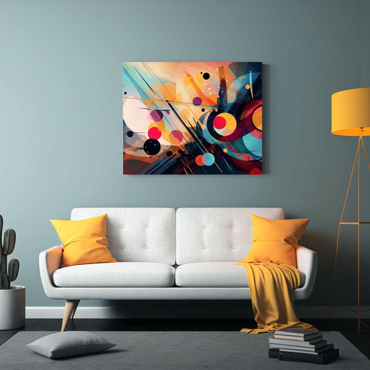 Fondo Acuarela Abstracto: Formas Fluidas En Lienzo. 45x30cm-2