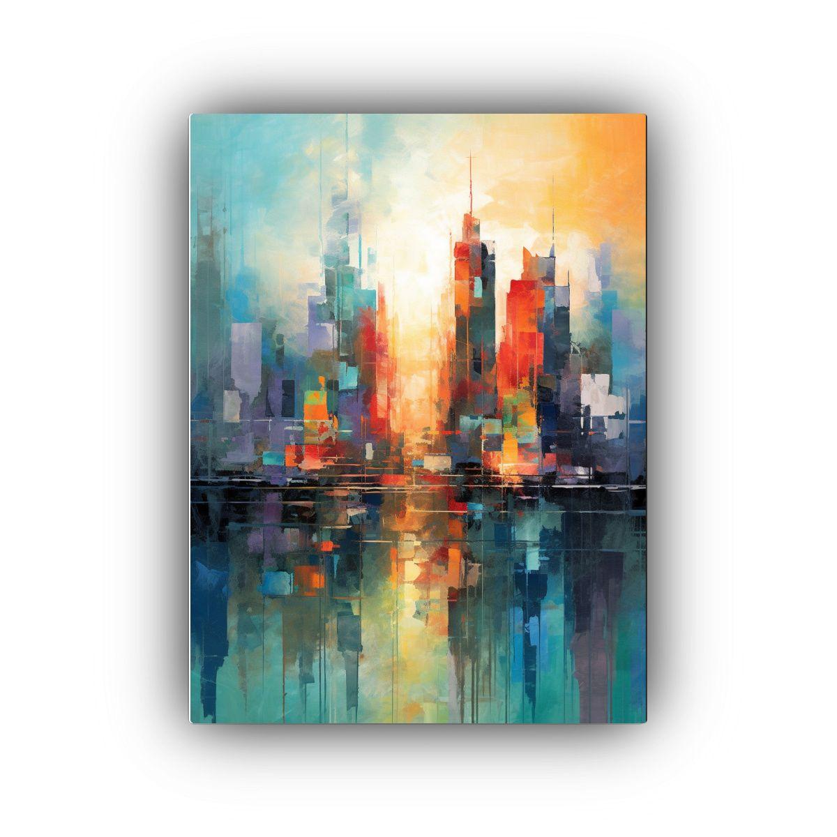 Paisaje Abstracto Con Pinceladas Audaces Y 80x120 Cm-0