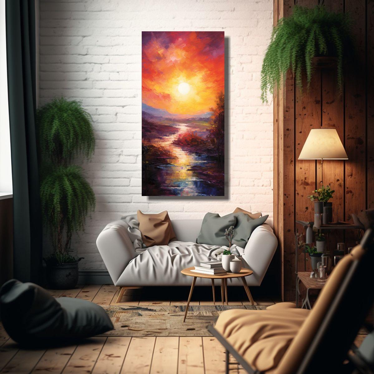 Pintura Decorativa De Fusión Abstracta De Canva 70x140cm-2