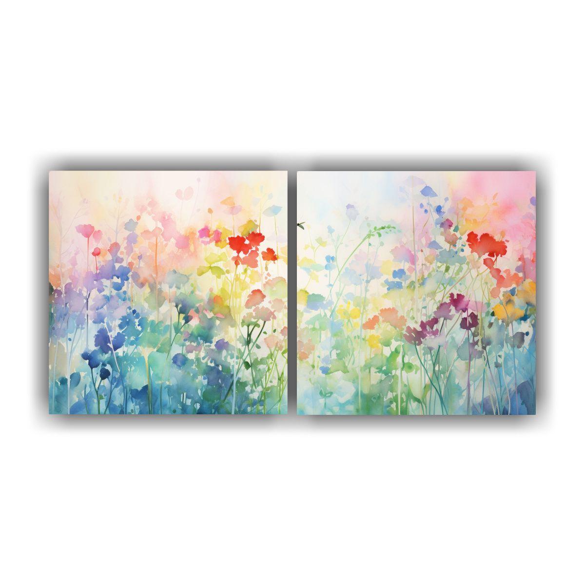 Pinturas Decorativas De Composición Simétrica 40x20 Cm-0