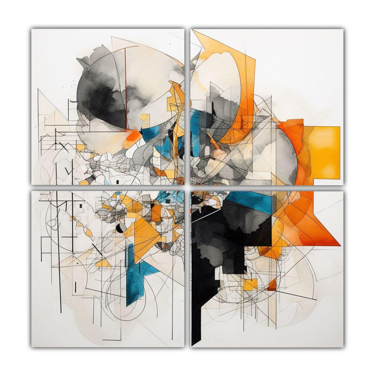 Cuadros Abstractos Para Decorar Una Habitación 160x160 Cm-0