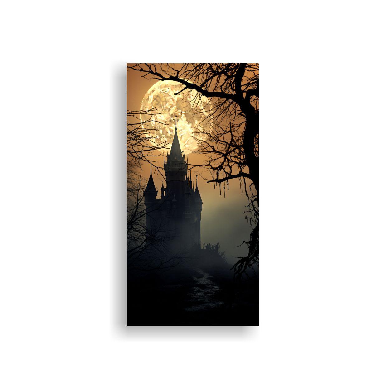 Arte De Pared Acuarela Elegante Castillos Europeos 50x100cm-0