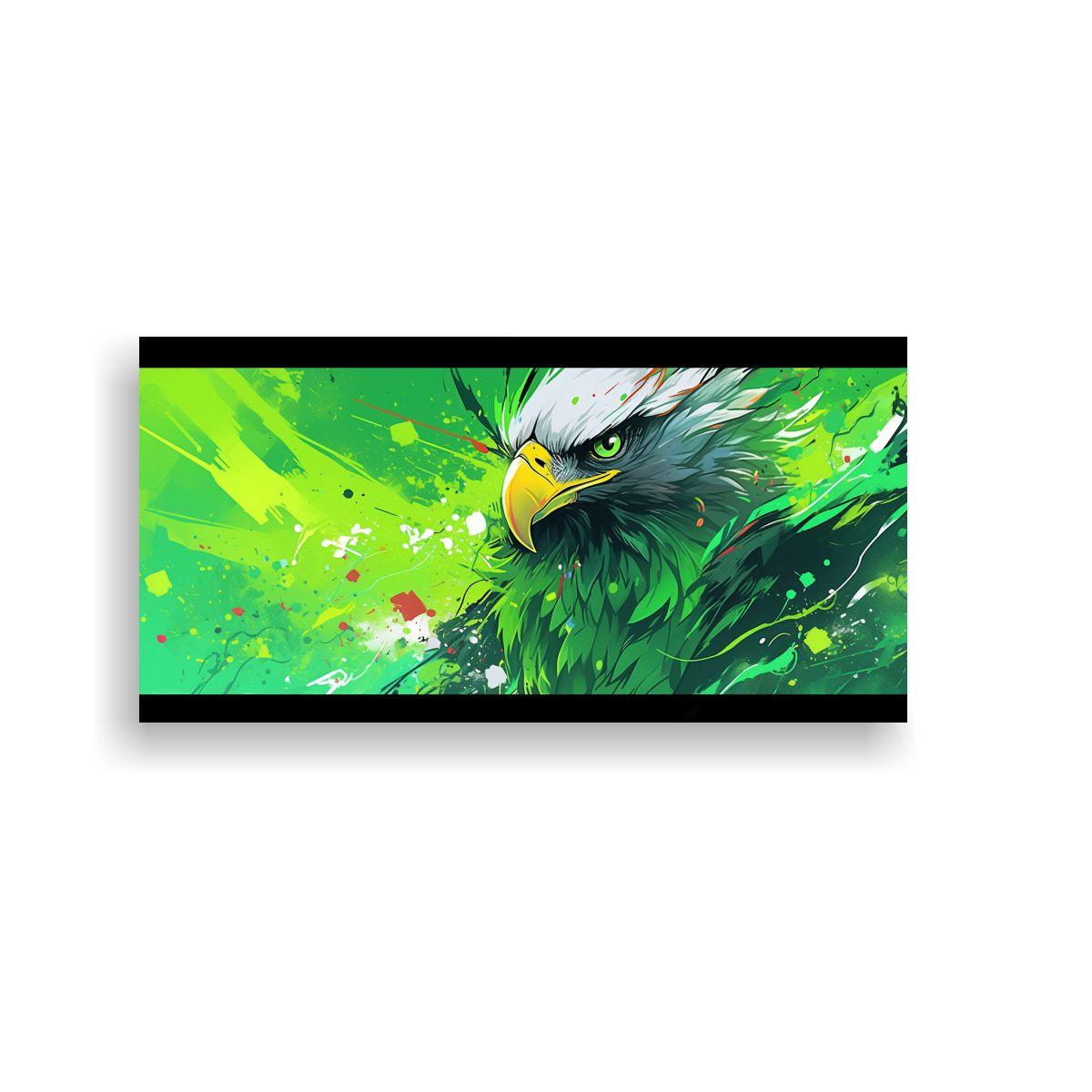 Pintura Decorativa Minimalista: Águila Vibrante 120x60cm-0