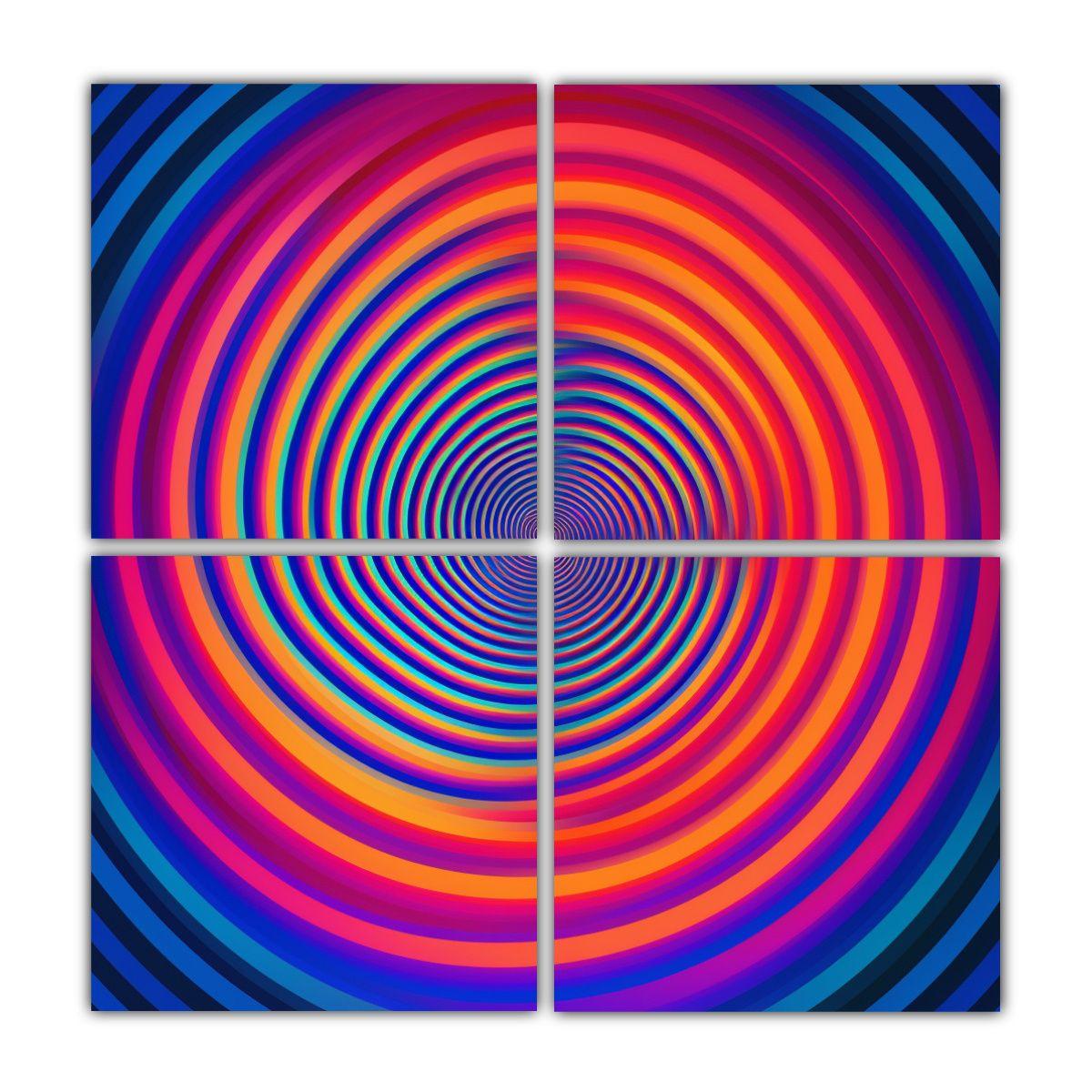 Cuadro Abstracto Imagen Moderna Formas 180x180 Cm-0