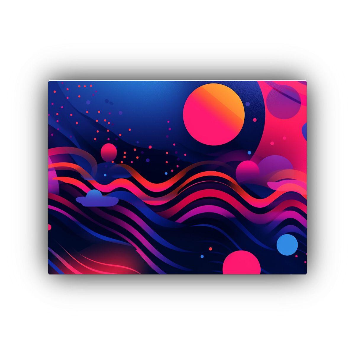 Pintura Abstracta De Líneas Intensas Para Decorar Con Estil 90x60cm-0