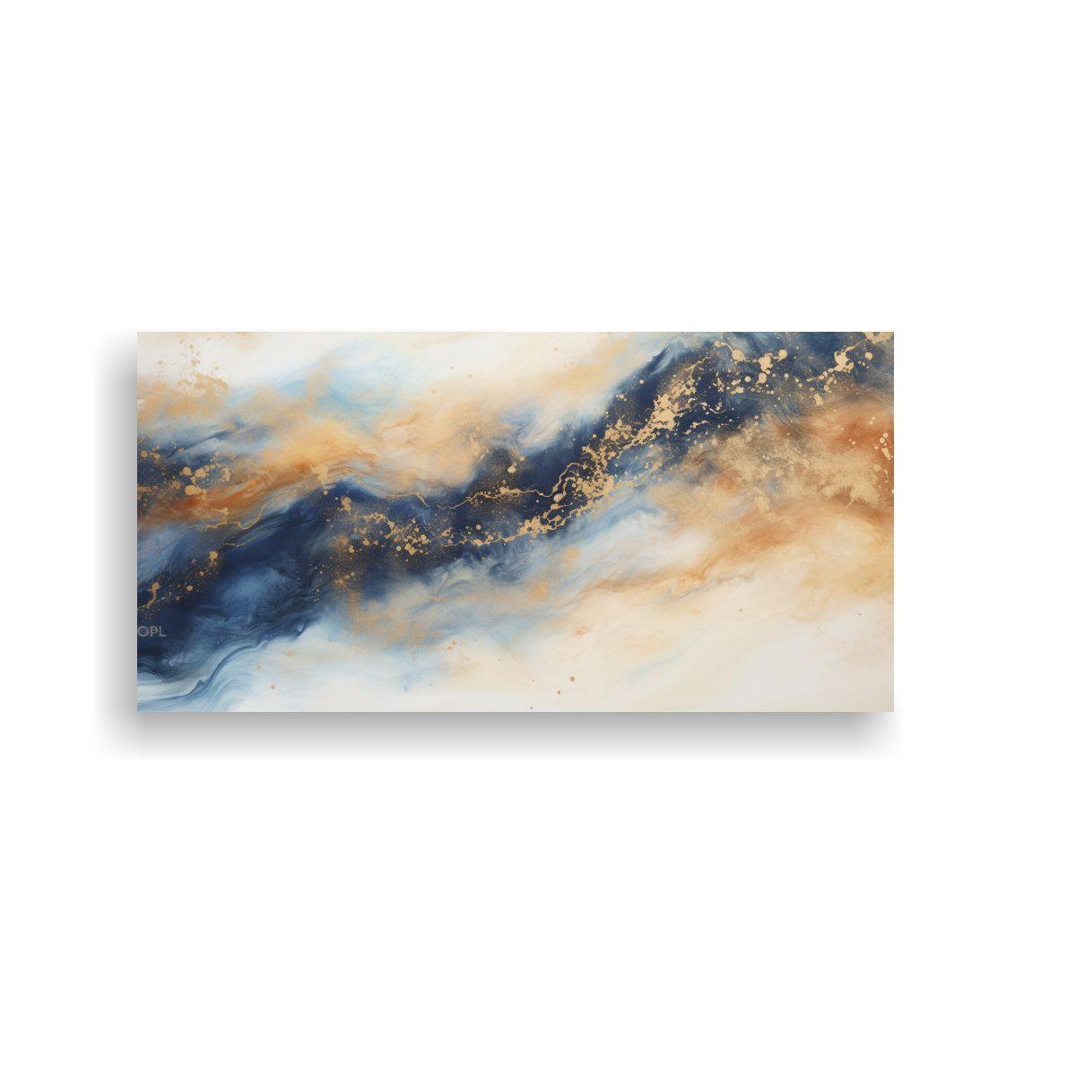 Cuadro Abstracto Acrílico Flujo Tema Comedor 80x40cm-0