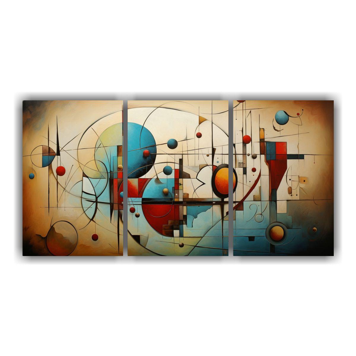 Cuadro Abstracto De Arte Vintage Para Decoración 180x90 Cm-0