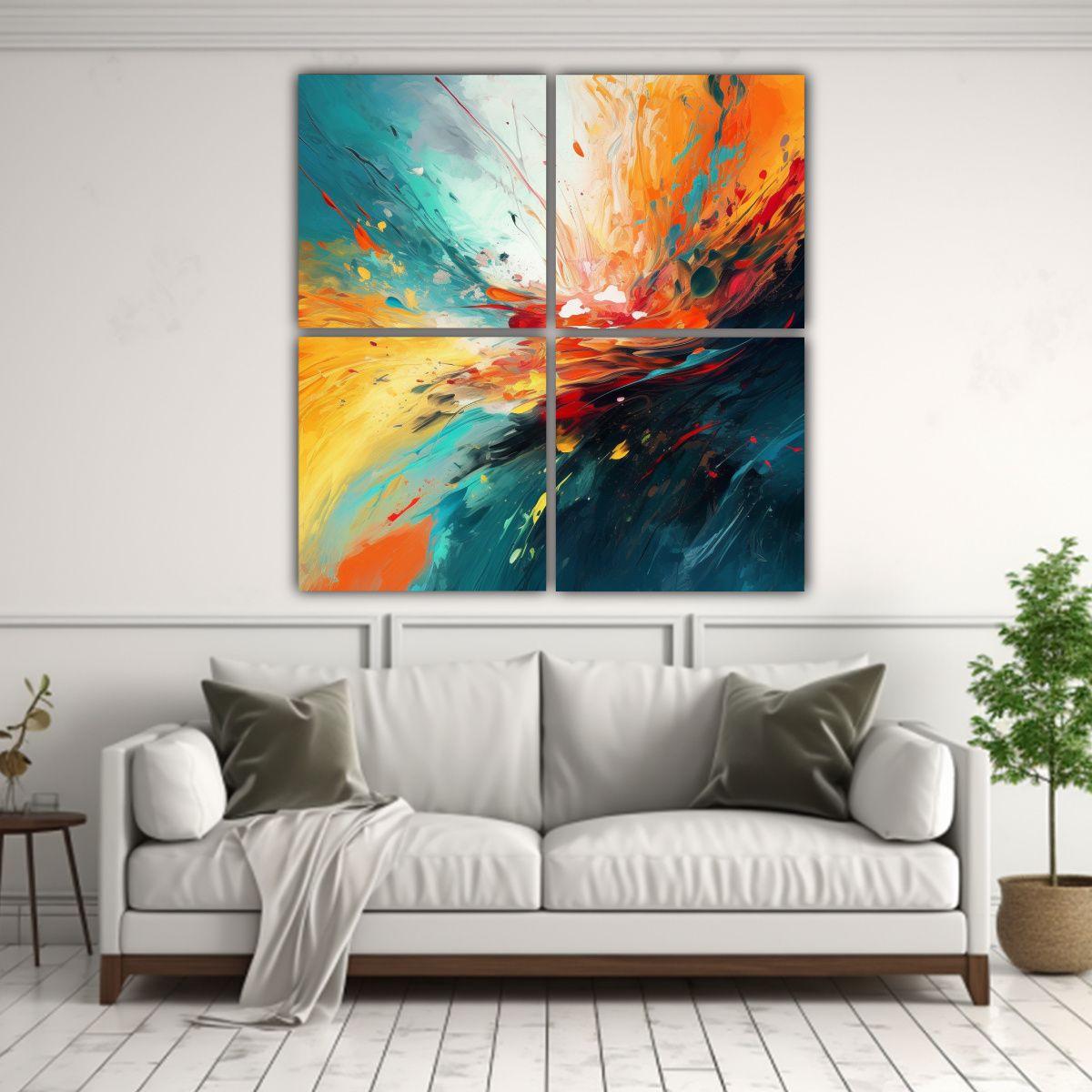 Cuadros Decorativos Interiores De Pintura 40x40 Cm-2