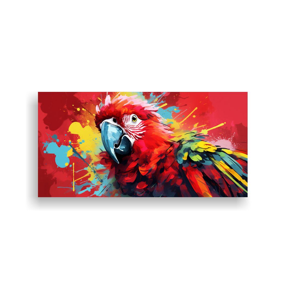Cuadro Representación Amazon Parrot Pop Art En Ro 160x80cm-0