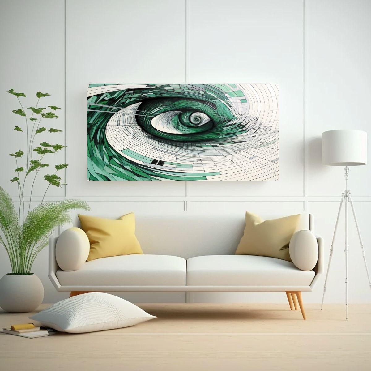 Cuadro Decorativo Vanguardia Simetría Espiral 160x80cm-2