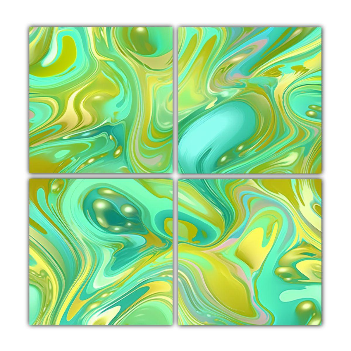 Pinturas Decorativas De 4 Composiciones De Dibujo 200x200 Cm-0