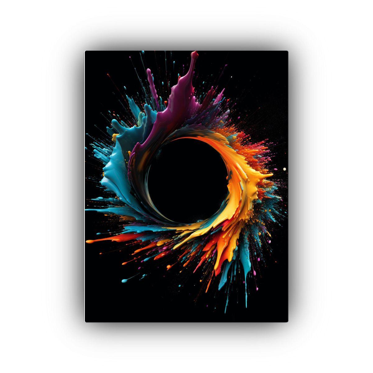 Pinturas Decorativas En Negro Con Toque Abstracto 50x75cm-0