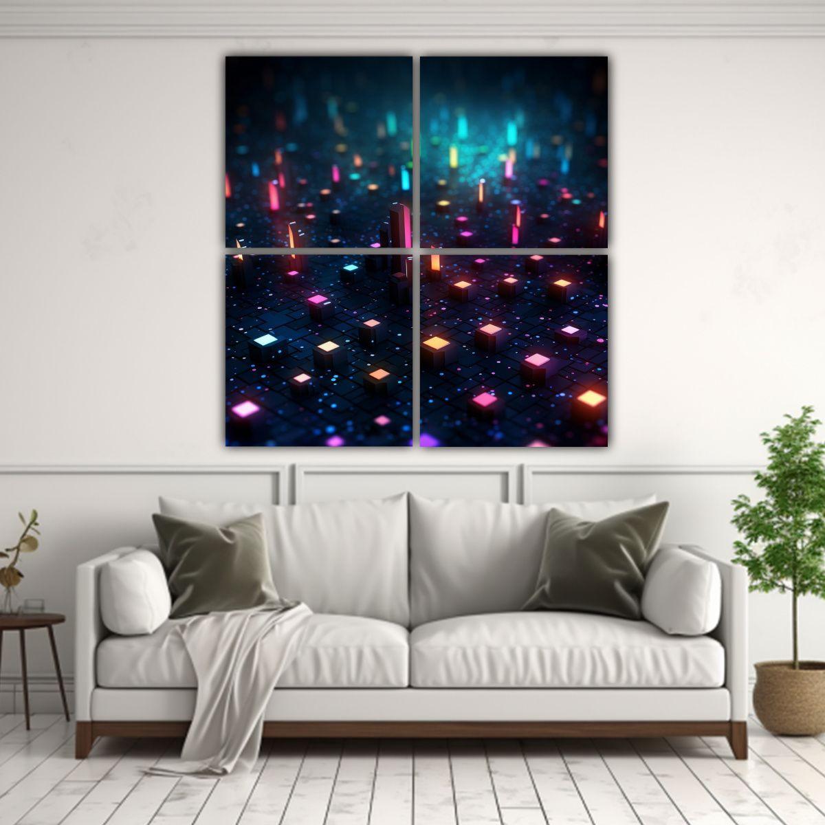Cuatro Artes Forma Visión Papel Pintado Oscuro 60x60 Cm-2
