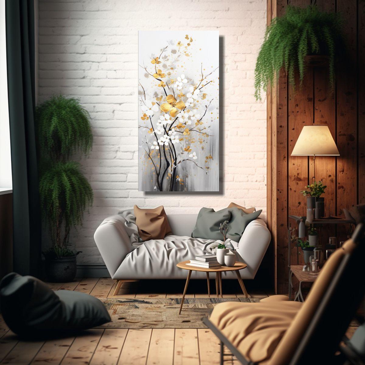 Cuadro Impreso Equilibrio De Un Árbol Forestal 40x80cm-2