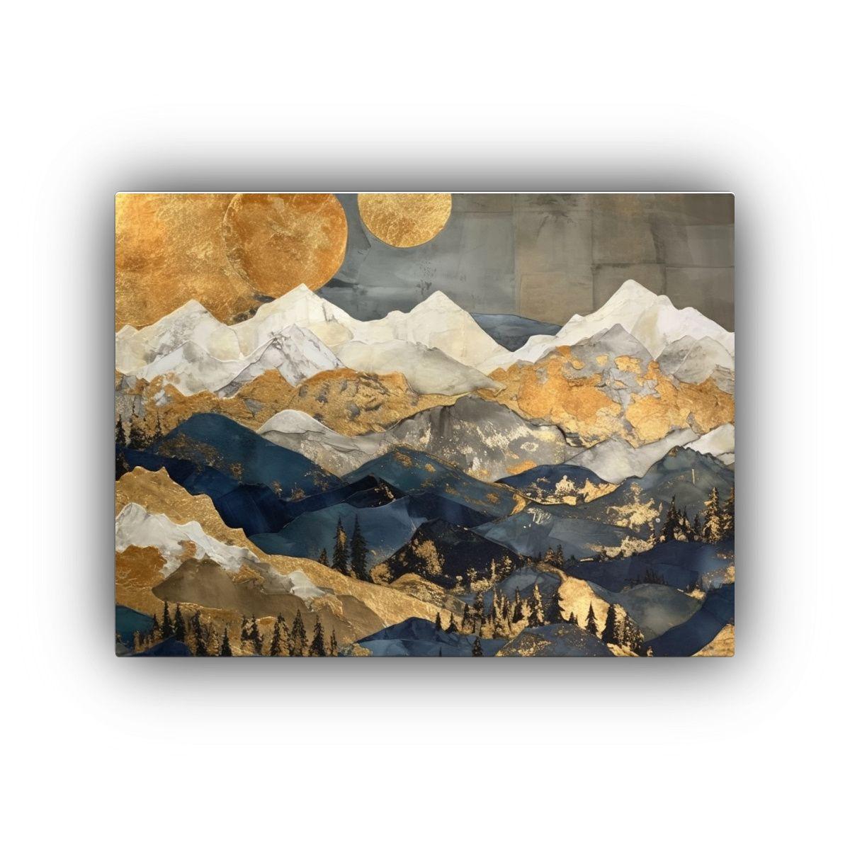 Paisaje Montañoso Impresionante Estilo Luz Natural Por Nico 120x80cm-0