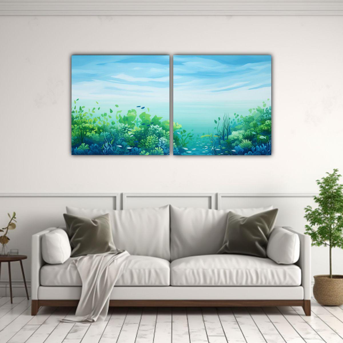 Pinturas Decorativas Inspiradoras De Dos Cuadros 80x40 Cm-2