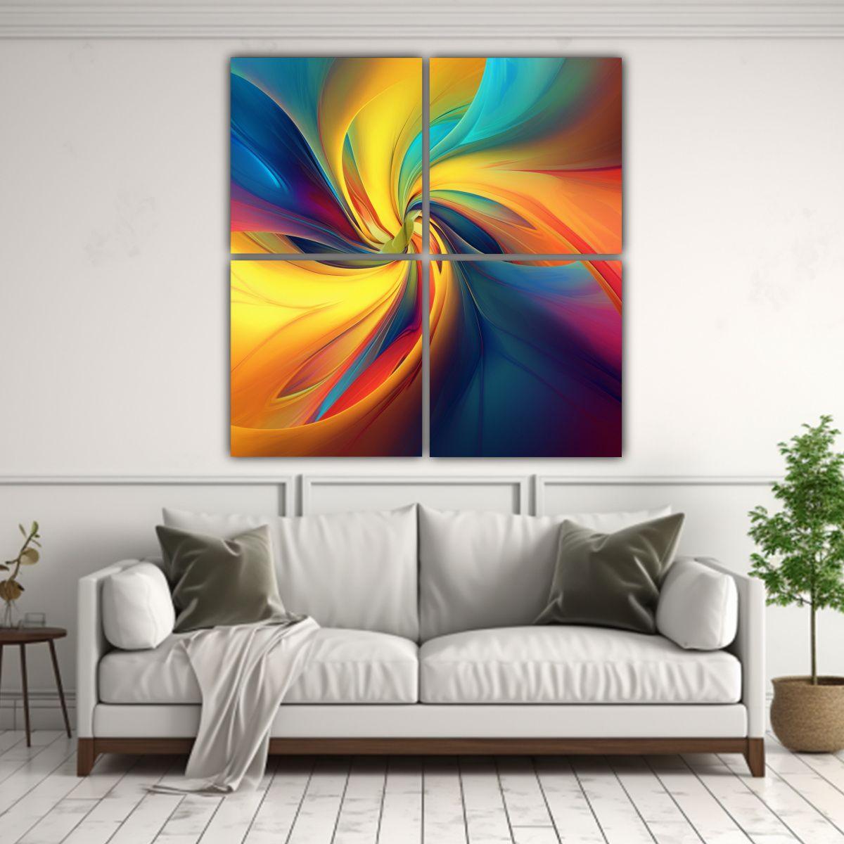 Obra Espectacular: Colección Abstracta De 100x100 Cm-2