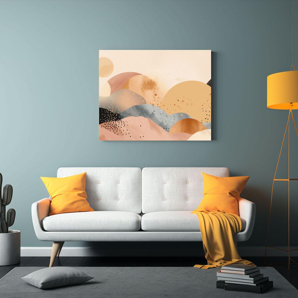 Pinturas Decorativas Abstractas De Impacto Con Colores Suave 30x20cm-2