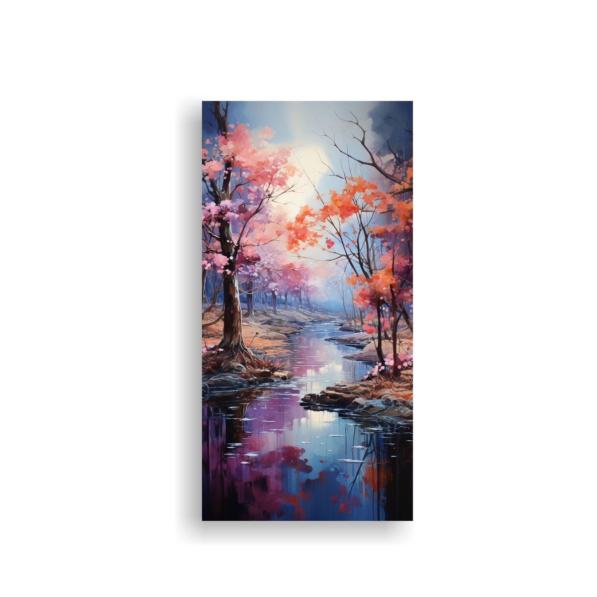 Pintura Abstracta De Naturaleza Viva Con árboles 80x160cm-0