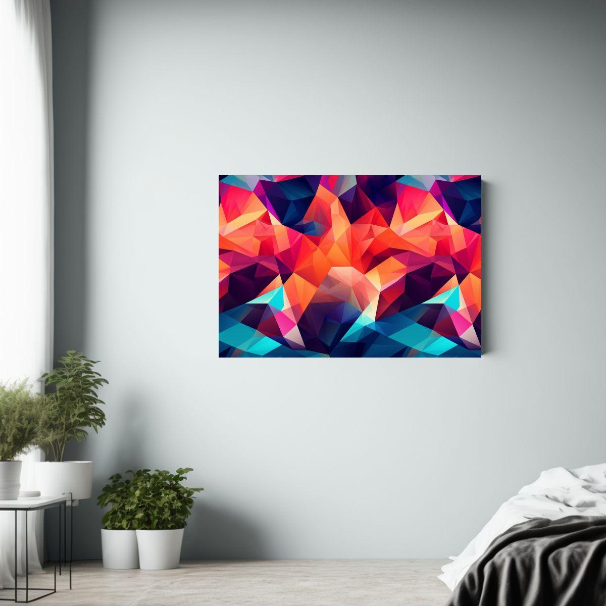 Cuadros Decorativos Abstractos Geométricos Coloridos. 120x80cm-2