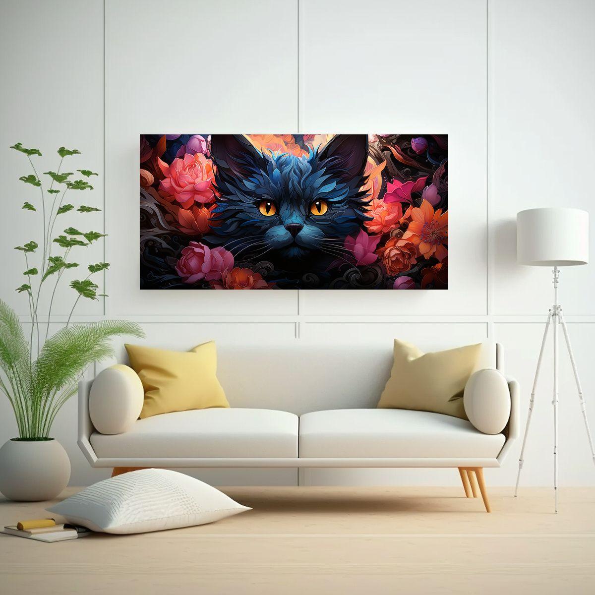 Pintura Digital De Ventana De Vidrio Manchado De 80x40cm-2