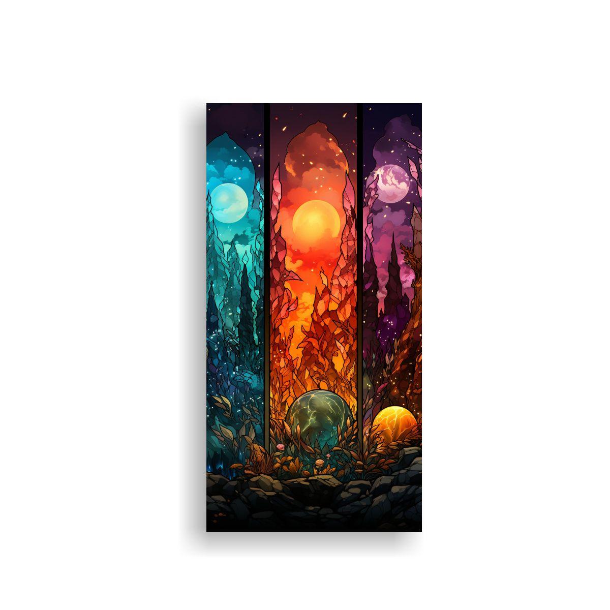 Pinturas En Lienzo Sublimado De Piedras Coloridas 80x160cm-0