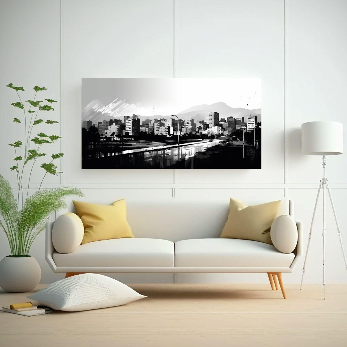 Pinturas Decorativas En Lienzo De Santiago City, 140x70cm-2