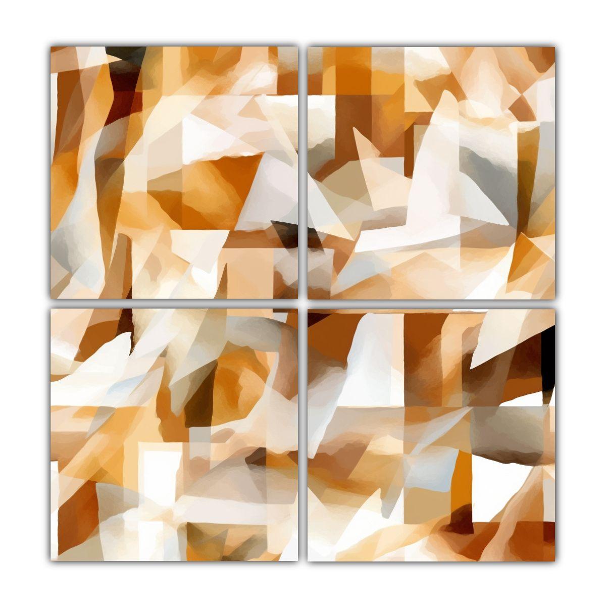 Cuadros Modernos Elegantes Con Formas 120x120 Cm-0