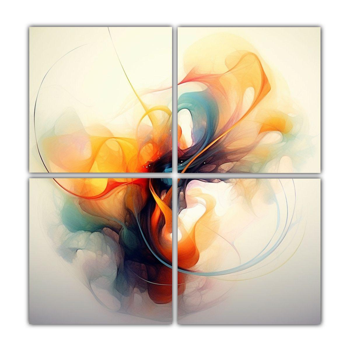 Pinturas Modernas Para Comedor Con Arte Abstracto 140x140 Cm-0