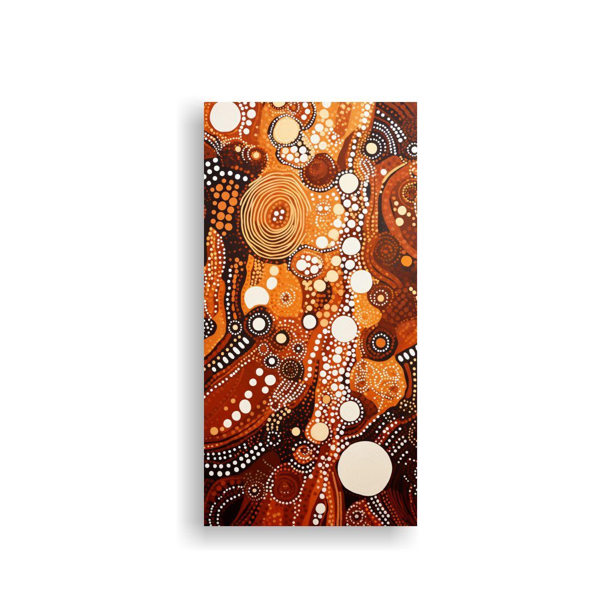 Pintura Decorativa Inspirada En El Arte Aborigen 50x100cm-0