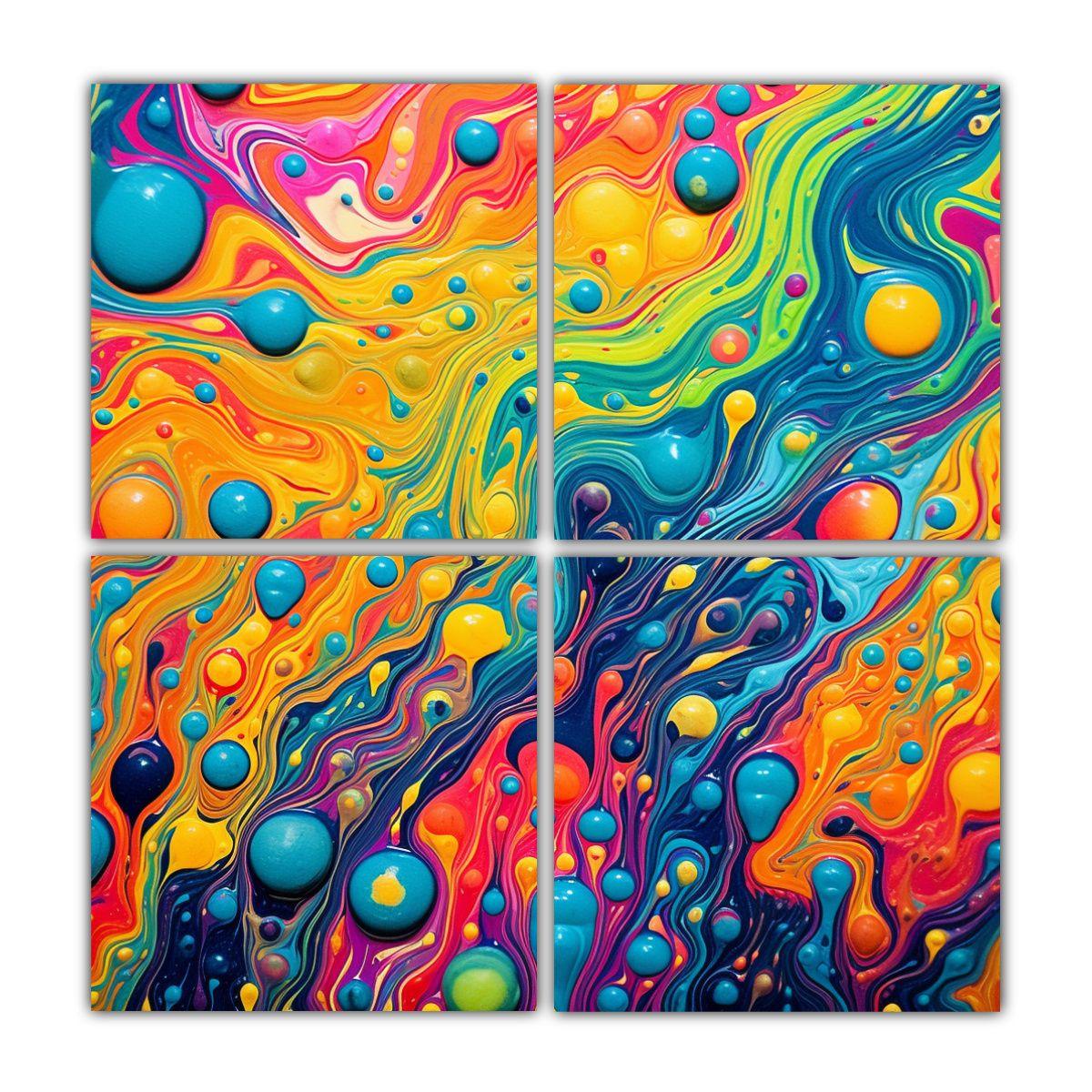 Pinturas Decorativas De Fondo Psicodélico De 4 200x200 Cm-0