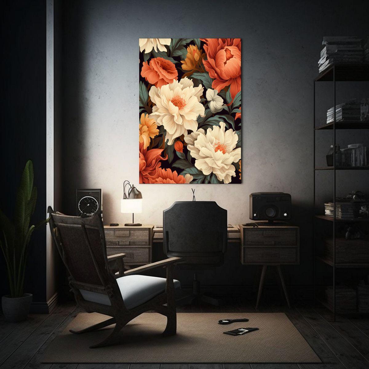 Patrón Floral Sin Costuras Sala De Arte Moderno 20x30cm-2