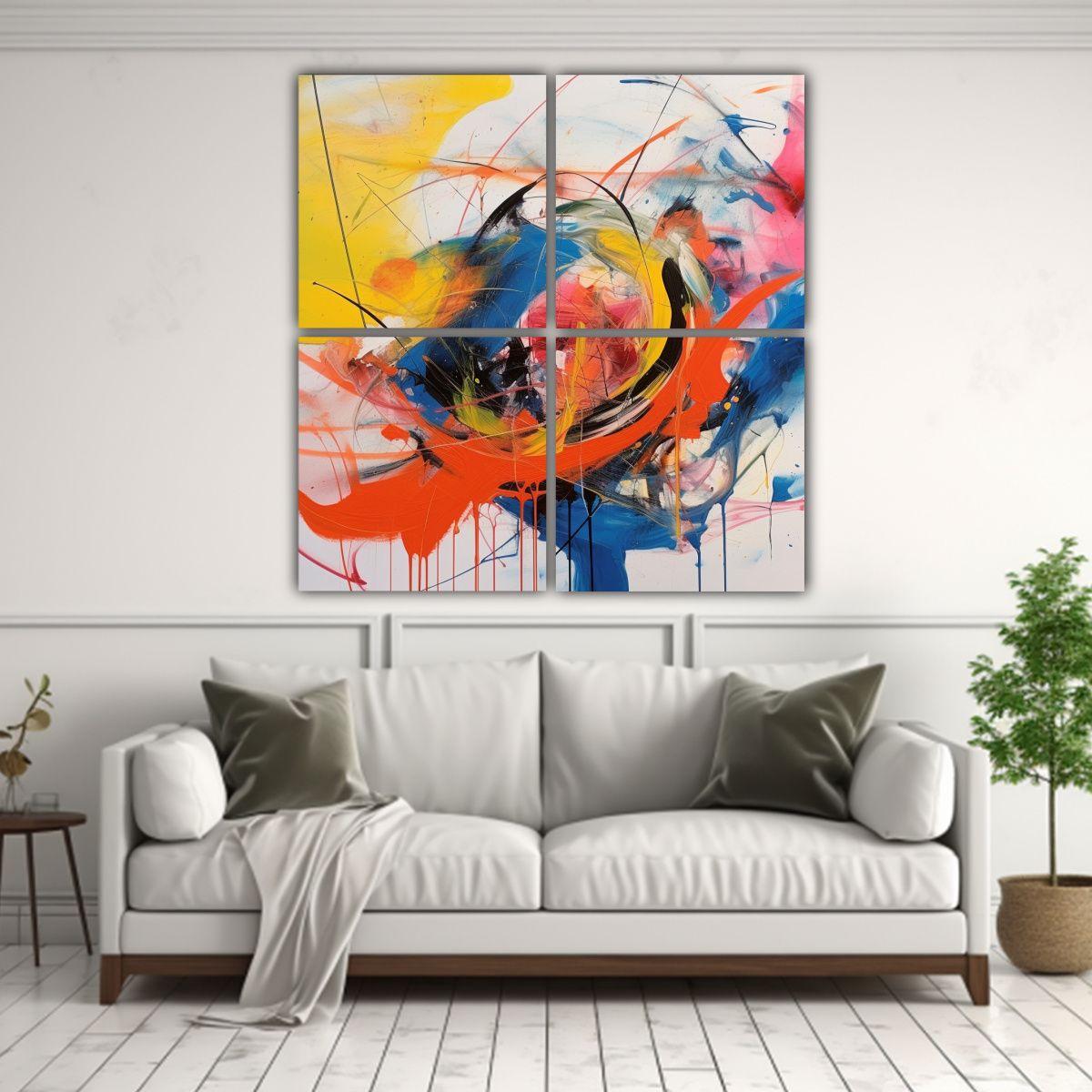 Pinturas Decorativas Inspiradoras De 4 Lienzos 60x60 Cm-2