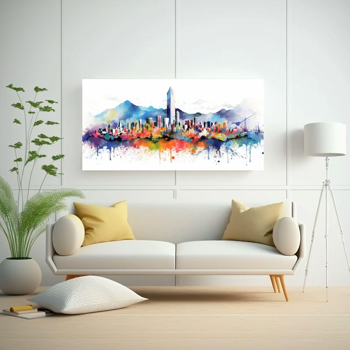 Cuadro Movimiento Estético En Santiago De Chile E 160x80cm-2