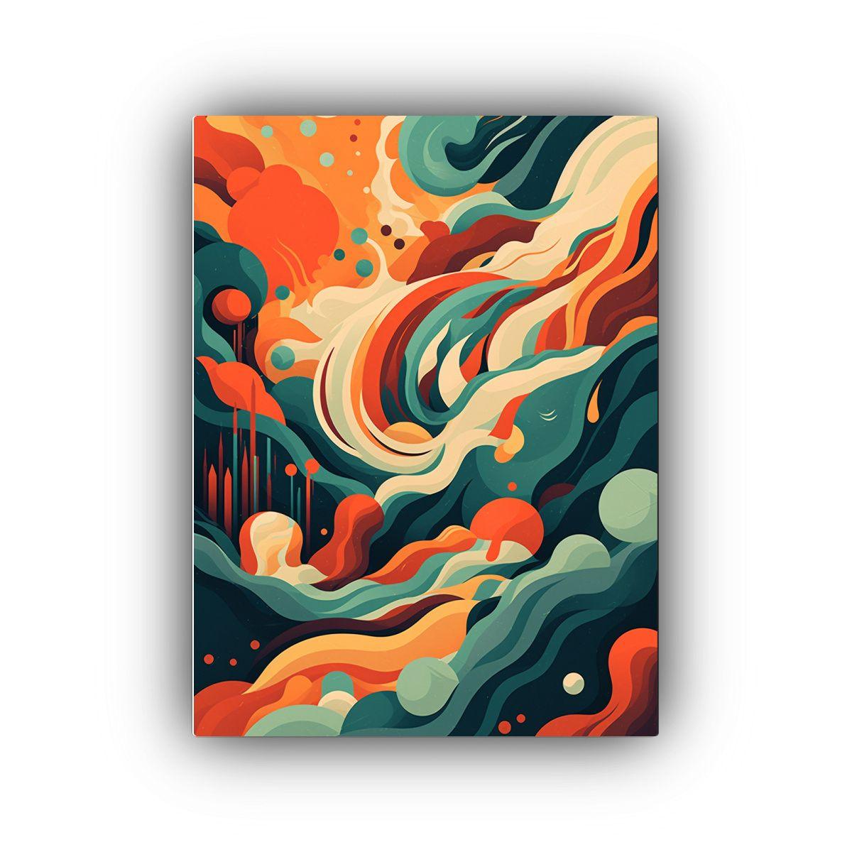 Cuadro Acuarela Urbano Con Inspiración En La 50x65cm-0