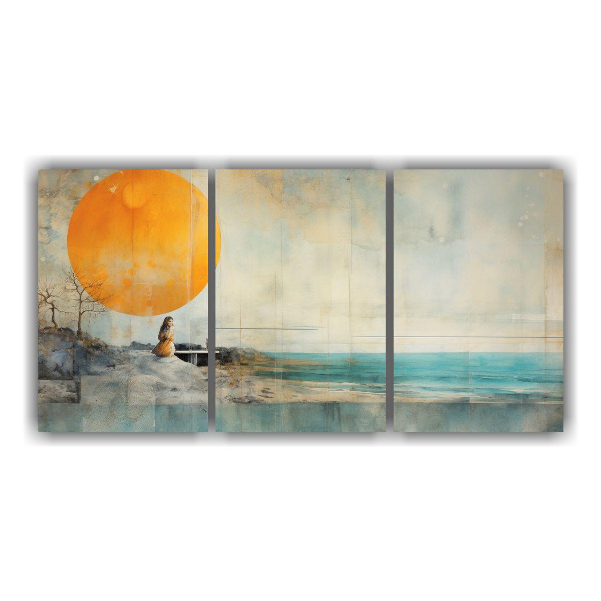 Pintura En Lienzo Cálidos Elegancia Con Acuarela 90x45 Cm-0