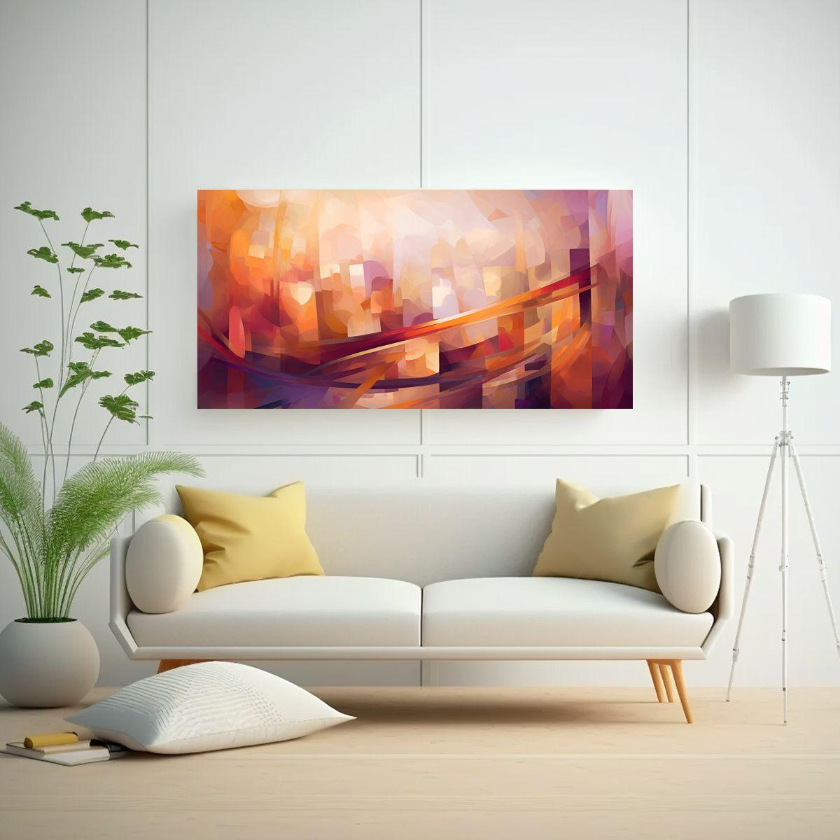 Pinturas Decorativas En Estilo Paisaje Abstracto 40x20cm-2