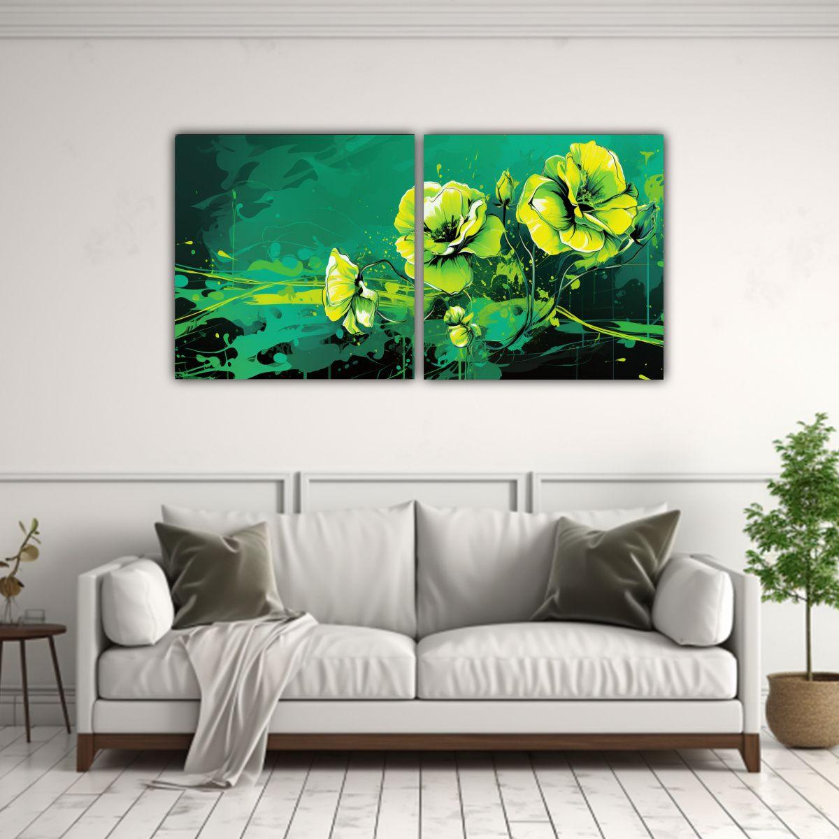 Pinturas Decorativas Intensas En Estilo Neonoir 80x40 Cm-2
