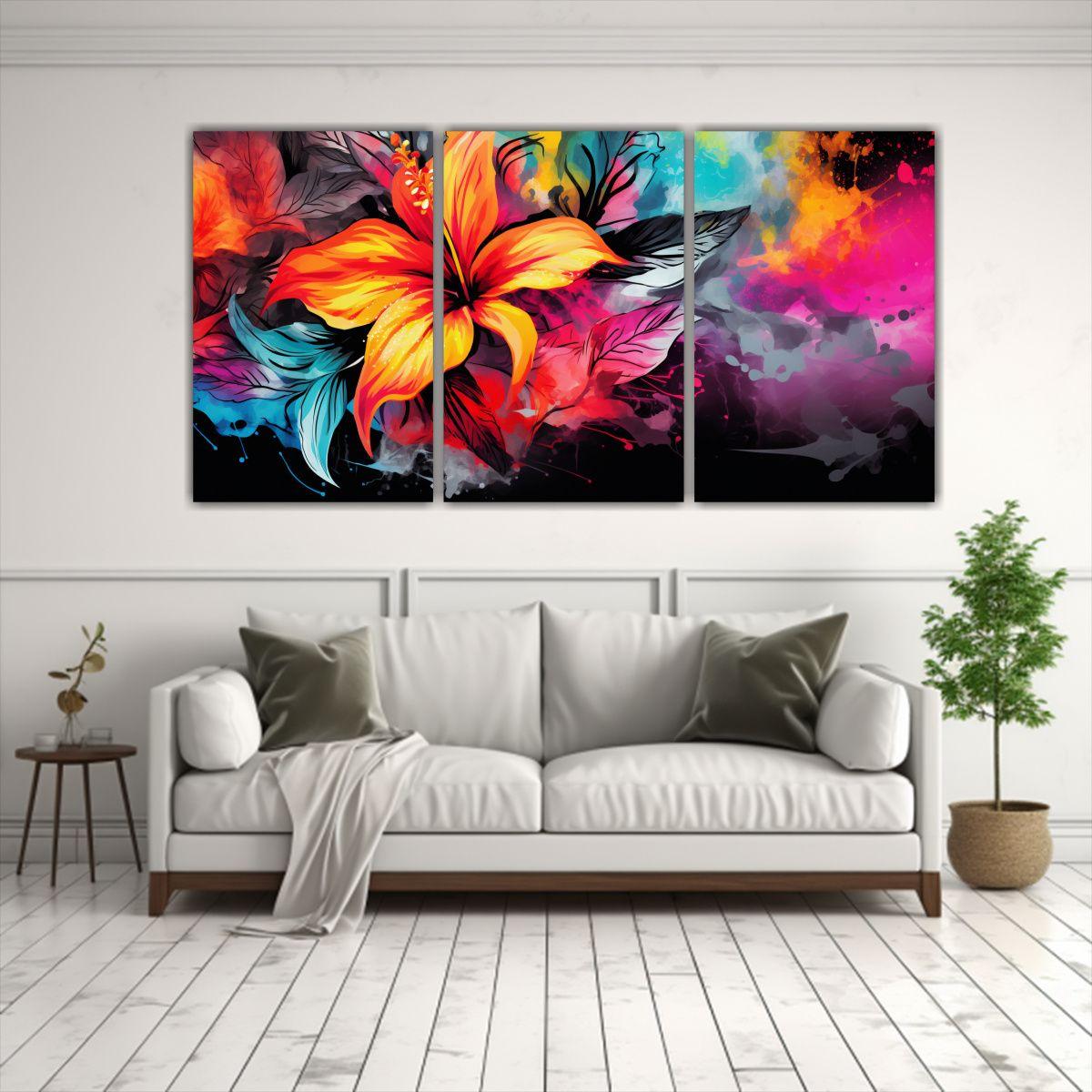 Pinturas Decorativas Estilo Neonoir De Ambiente 180x90 Cm-2