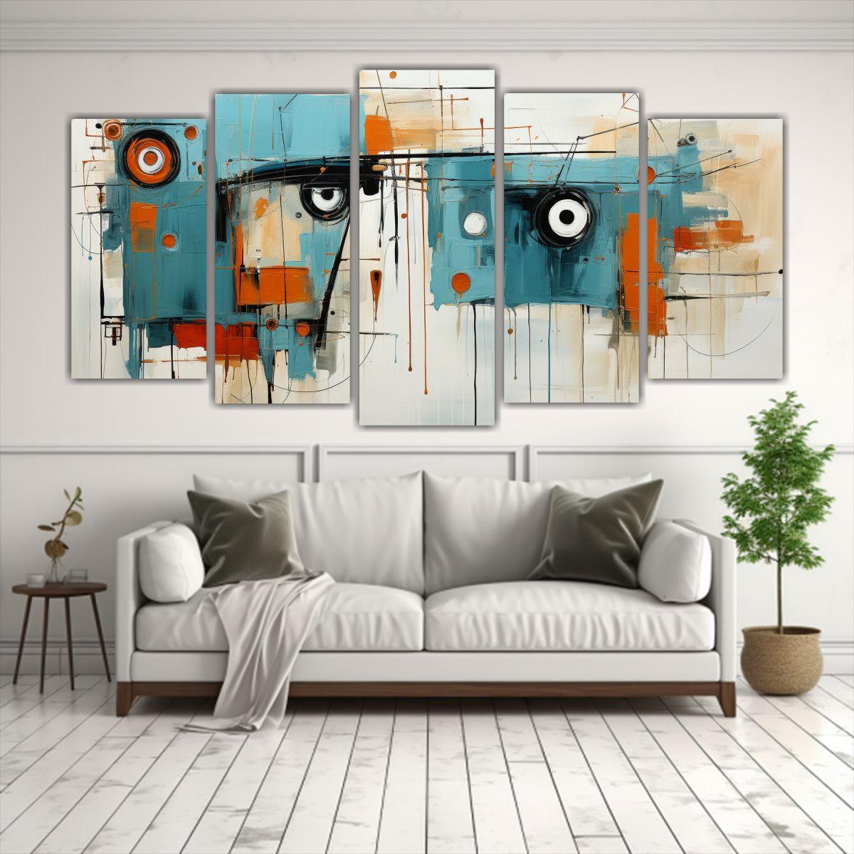 Pinturas Decorativas Abstractas Inspiradas En El 250x125 Cm-2