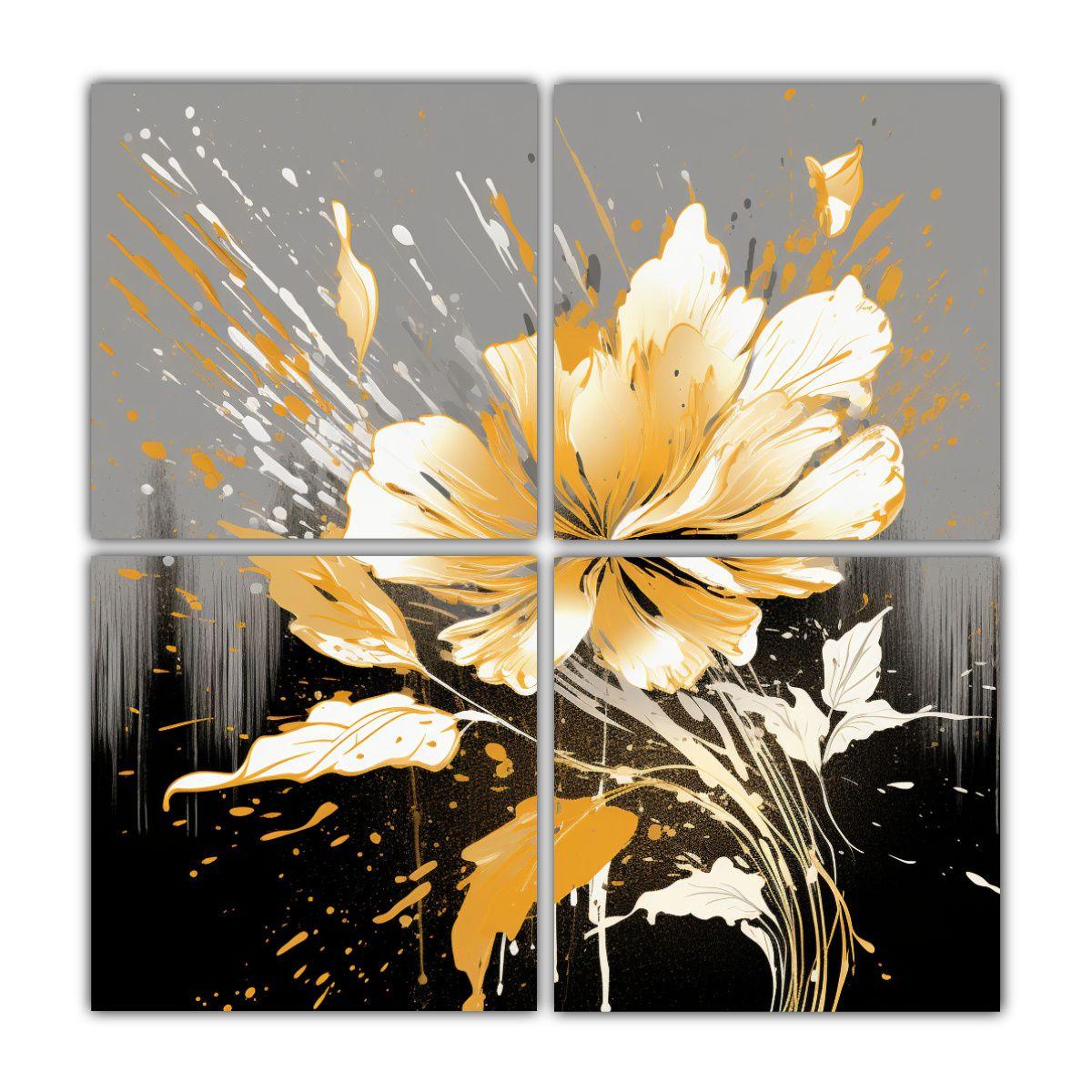 Cuatro Lienzos Modernos Duraderos Atmosfera 60x60 Cm-0
