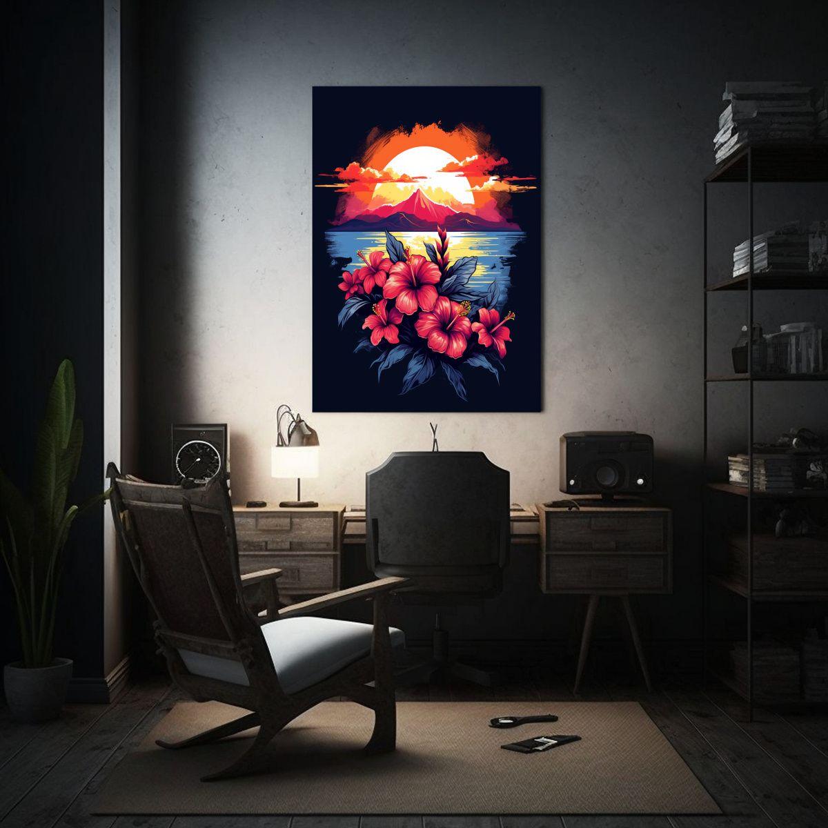 Lienzo Concepto Arte Relieve Lienzo Hibiscus 20x30cm-2