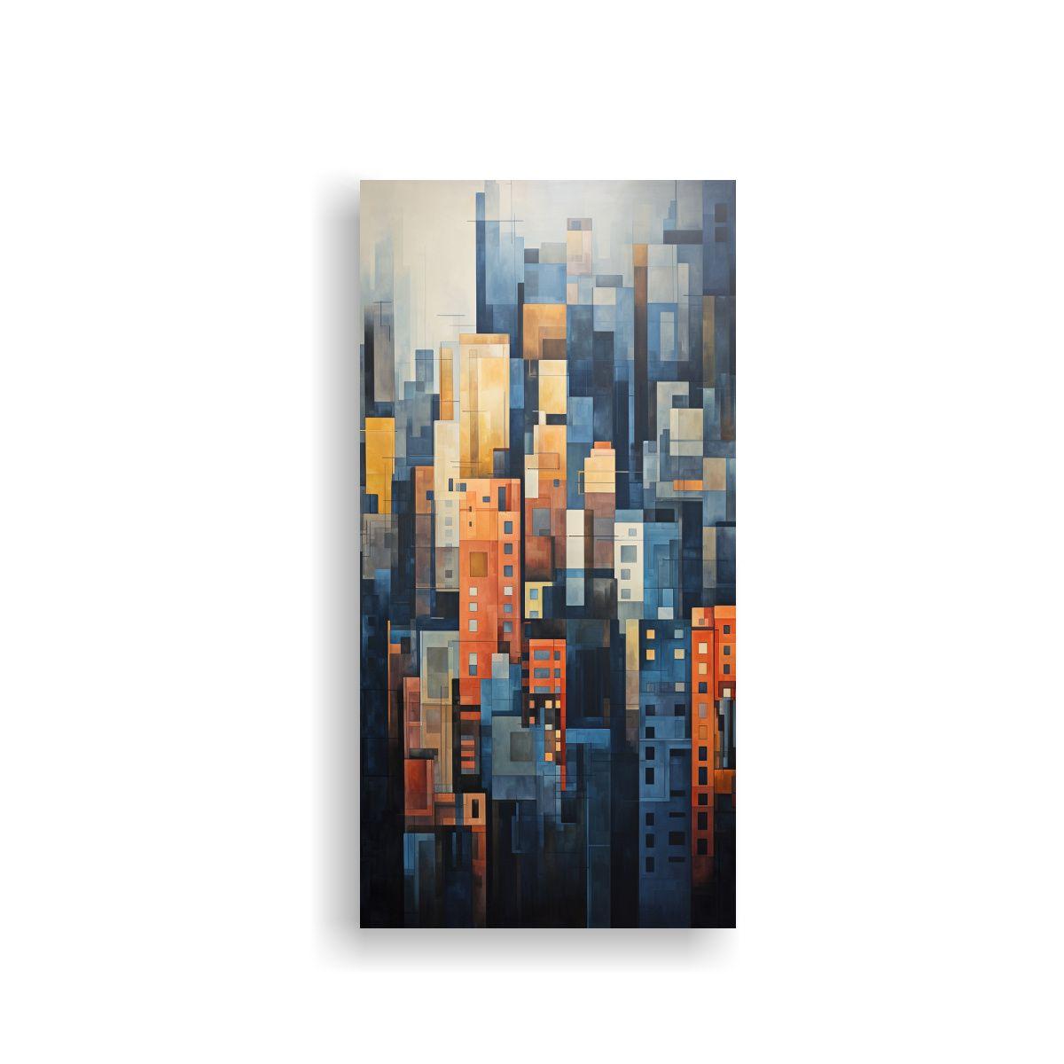 Pintura Abstracta Movimiento Hogar Decoración 50x100cm-0
