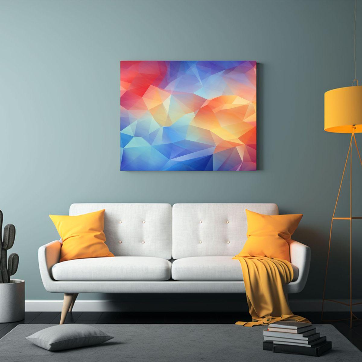 Cuadro Decorativo Abstracto Vanguardista Con Diseño De Baja 65x50cm-2