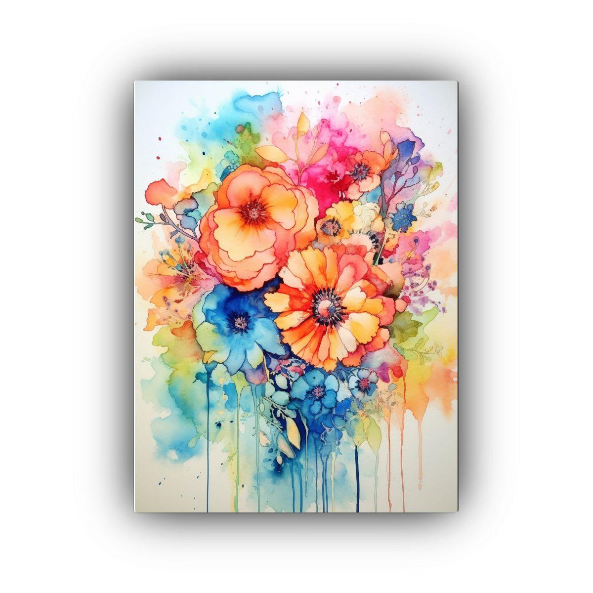 Pinturas Decorativas De Flores Abstractas En 80x120 Cm-0