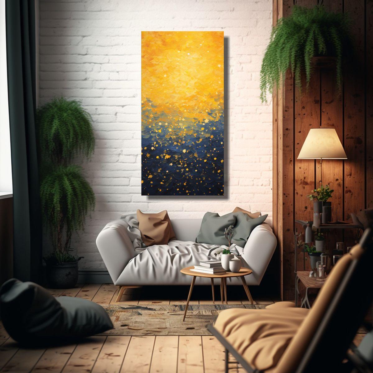 Pintura Decorativa Minimalista De La Noche Estrell 30x60cm-2