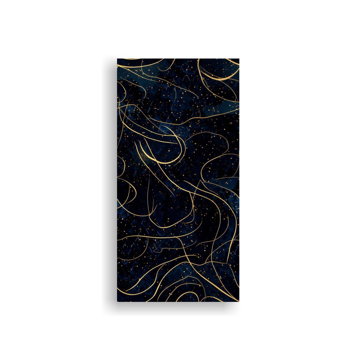 Lienzo Expresión Fantástico En Azul Oscuro 30x60cm-0