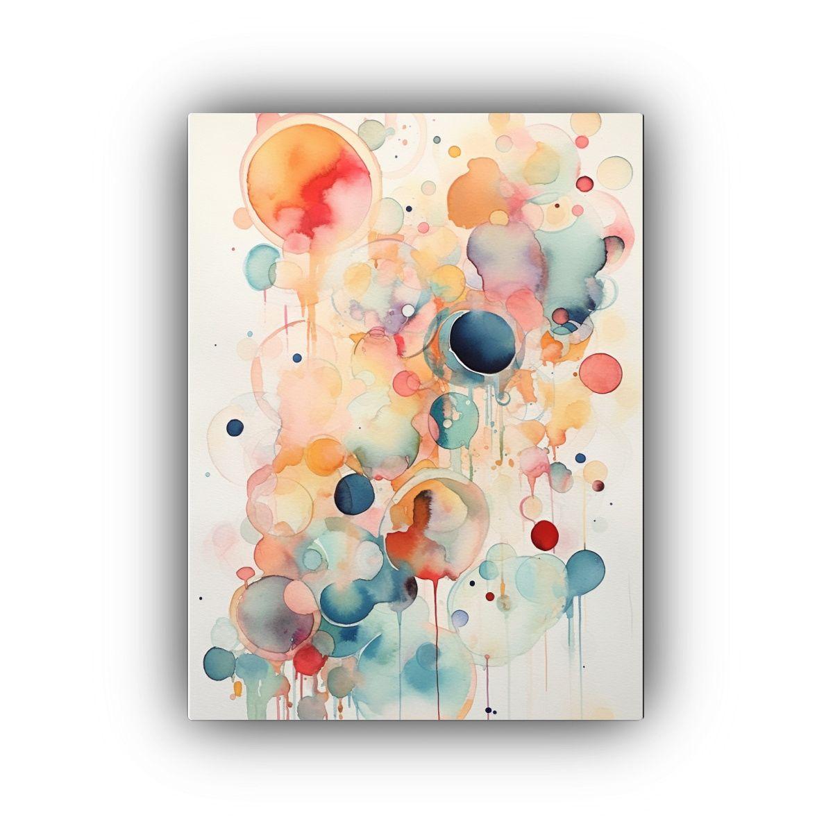 Tela En Bastidor Calidos Pinturas Abstractas De 60x90cm-0