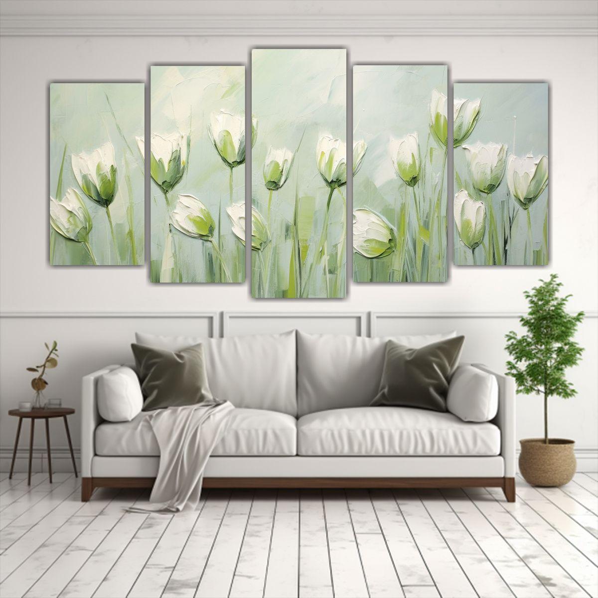 Pintura En Lienzo Estilo Cinco Artes Acuarela 150x75 Cm-2