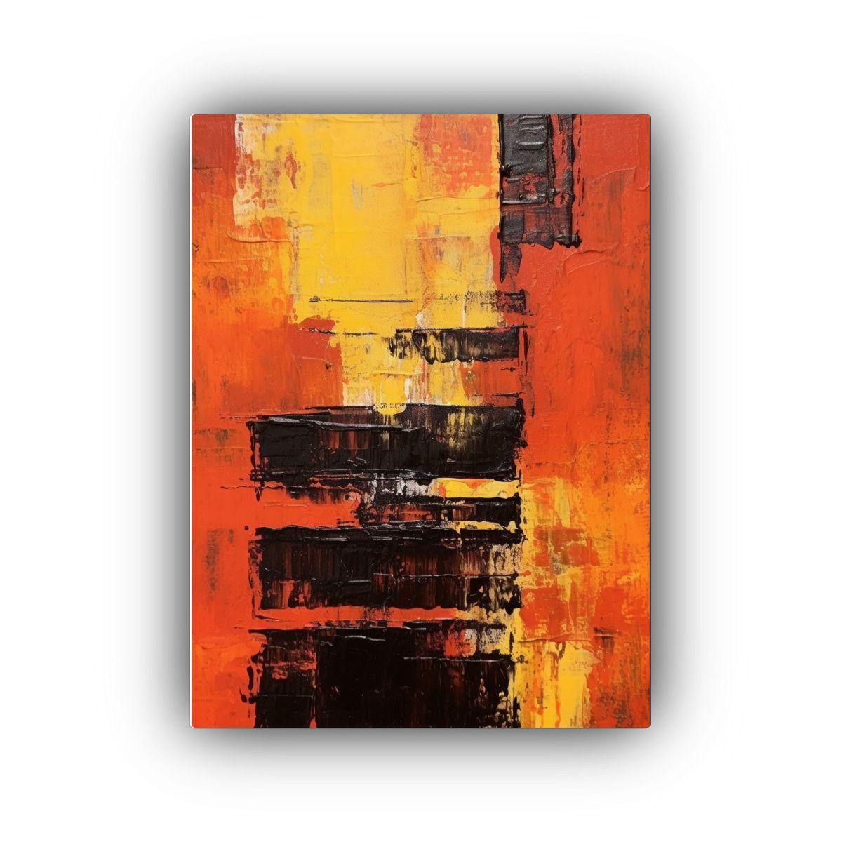 Pintura Abstracta Estilo Rothko En Tela Intenso 50x65cm-0